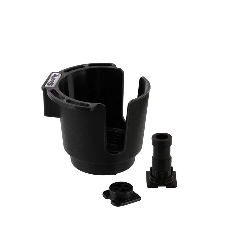 Scotty #311-BK Cup Holder with Rod Holder Post and Bulkhead Black - Image 1
